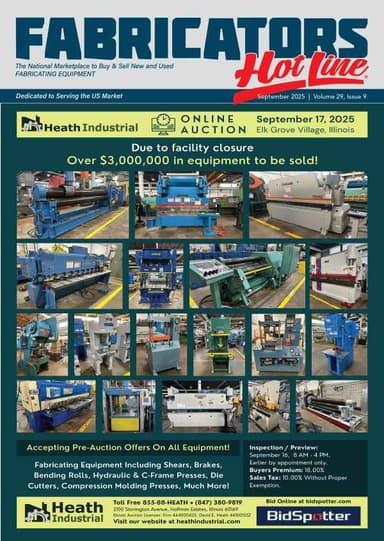 Fabricators Hot Line - September 8, 2025