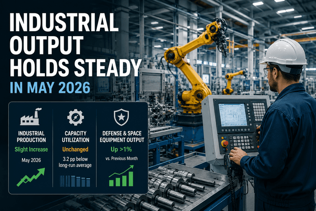 Industrial Production Holds Steady as Machinery Investment Trends Upward