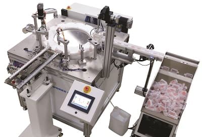 Dispense Works is proud to introduce our newest design in our line of Ring Dex rotary automatic vial/bottle filling and capping machines